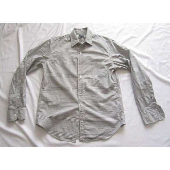Men J Crew Stripe Button 100% Cotton Long Sleeve Shirt Sz M (MT437) - Picture 1 of 9